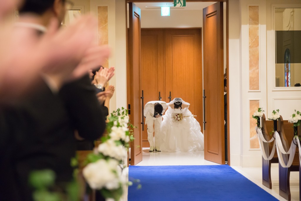アニヴェルセルみなとみらい横浜 結婚式レポブログ チャペルでの挙式（神前式）署名 祝祷